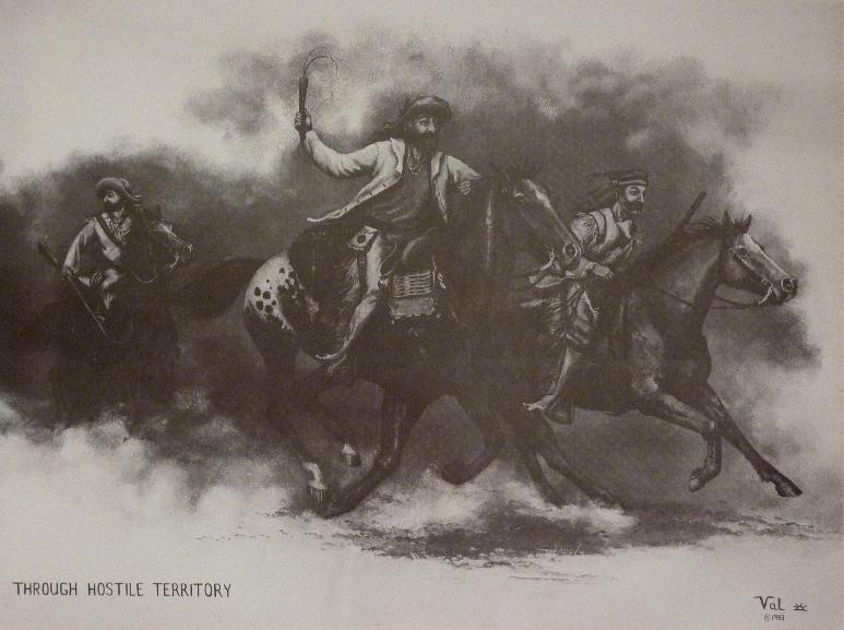 "Through Hostile Territory" Print by Valerie Waldorf - Click Image to Close